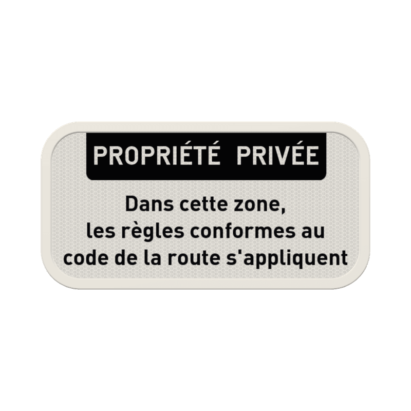 Panneau d'interdiction - PROPRIÉTÉ PRIVÉE - Code de la route