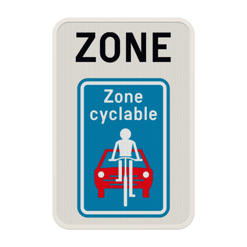 Panneau G2000 - ZF111 - Zone à rue cyclable