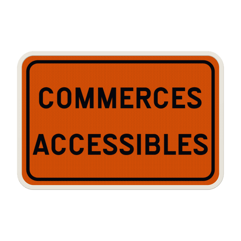 Panneau G2000 - F39 - Signal de préavis annonçant une déviation - Commerces accessibles