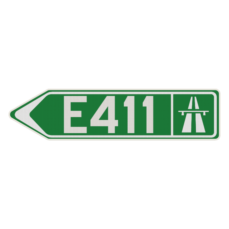 Panneau G2000 - F31 - Itinéraire par autoroute - Gauche