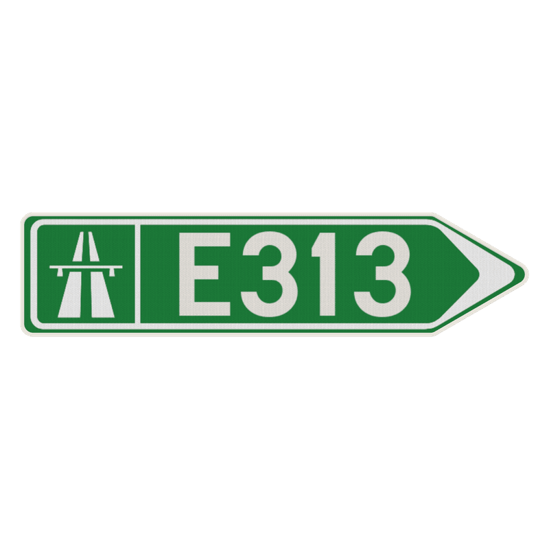 Panneau G2000 - F31 - Itinéraire par autoroute - Droite