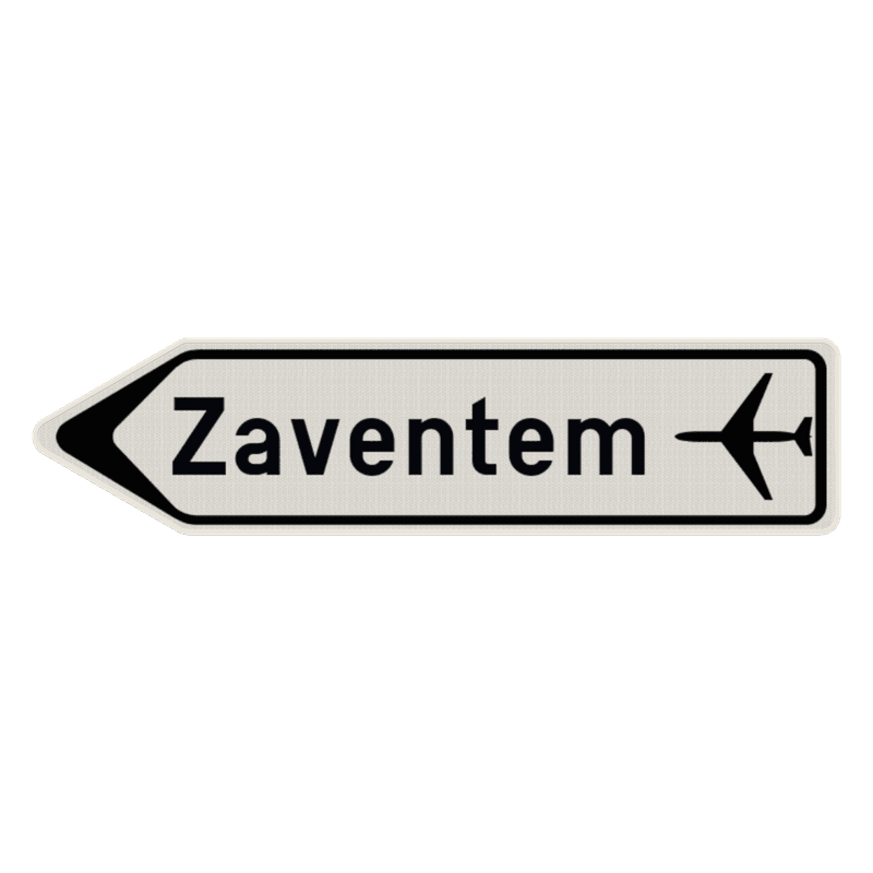Panneau G2000 - F33a - Signal de direction à distance (gauche)