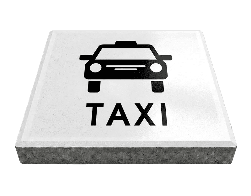 Stoeptegel taxi standplaats (TS-ST_TXS) - 30x30cm met facetrand