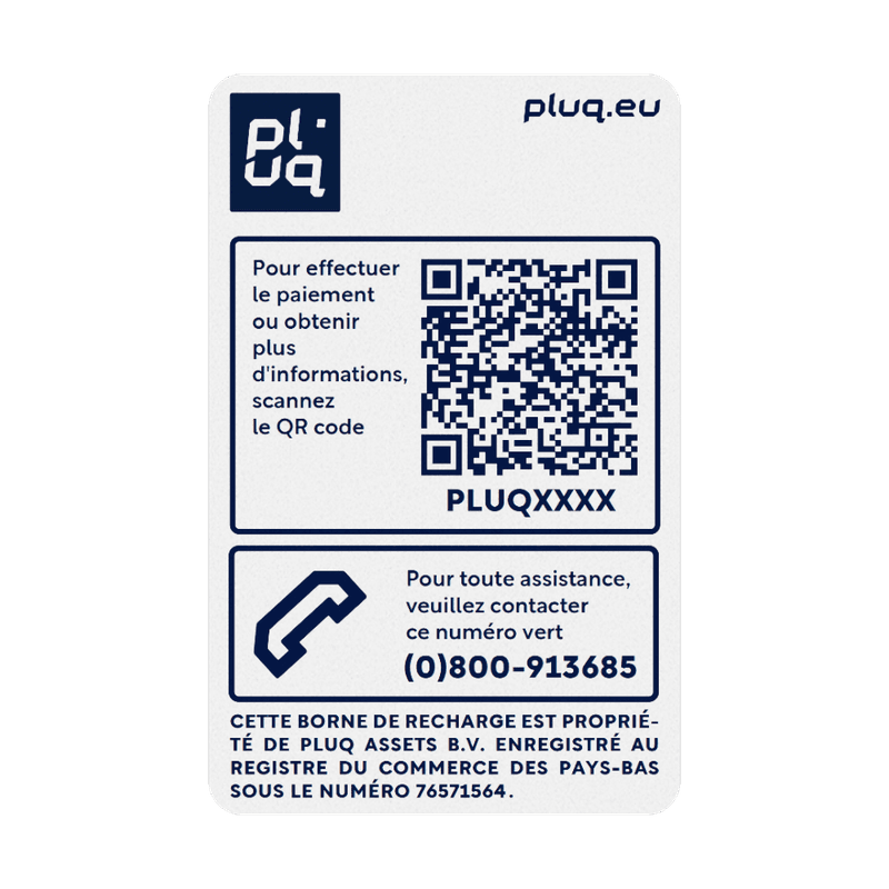 Eigendomssticker Pluq (FR) - 70x110mm