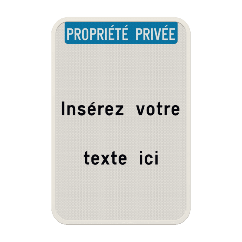 Panneau de Texte Personnalisable avec Texte d'en-tête