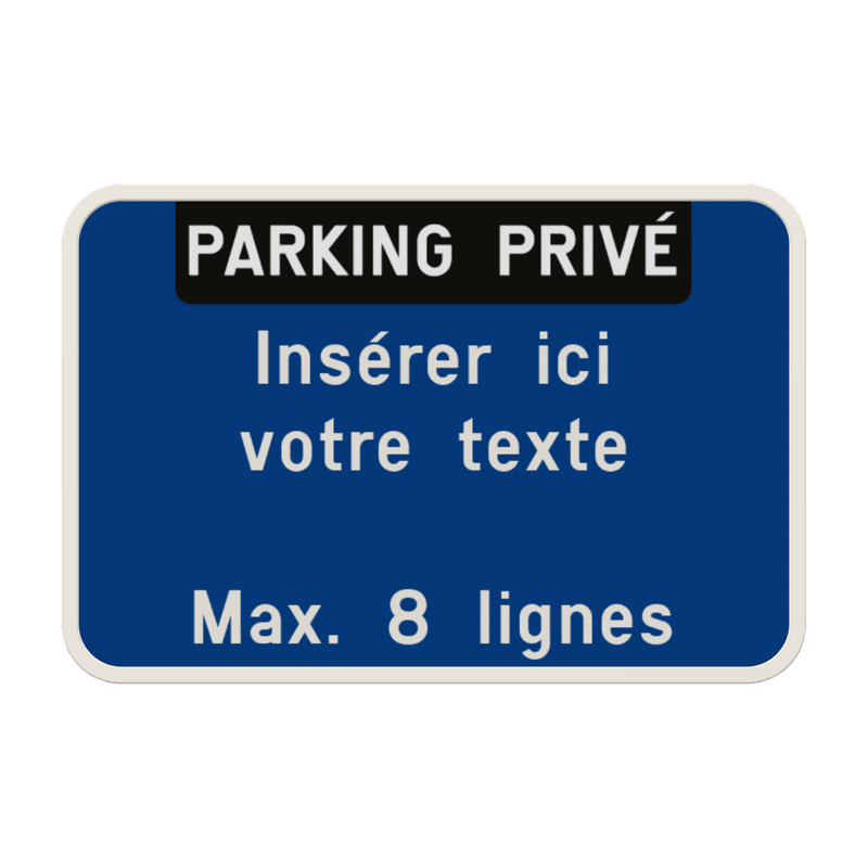 Panneau de Texte Personnalisable - Paysage Bleu