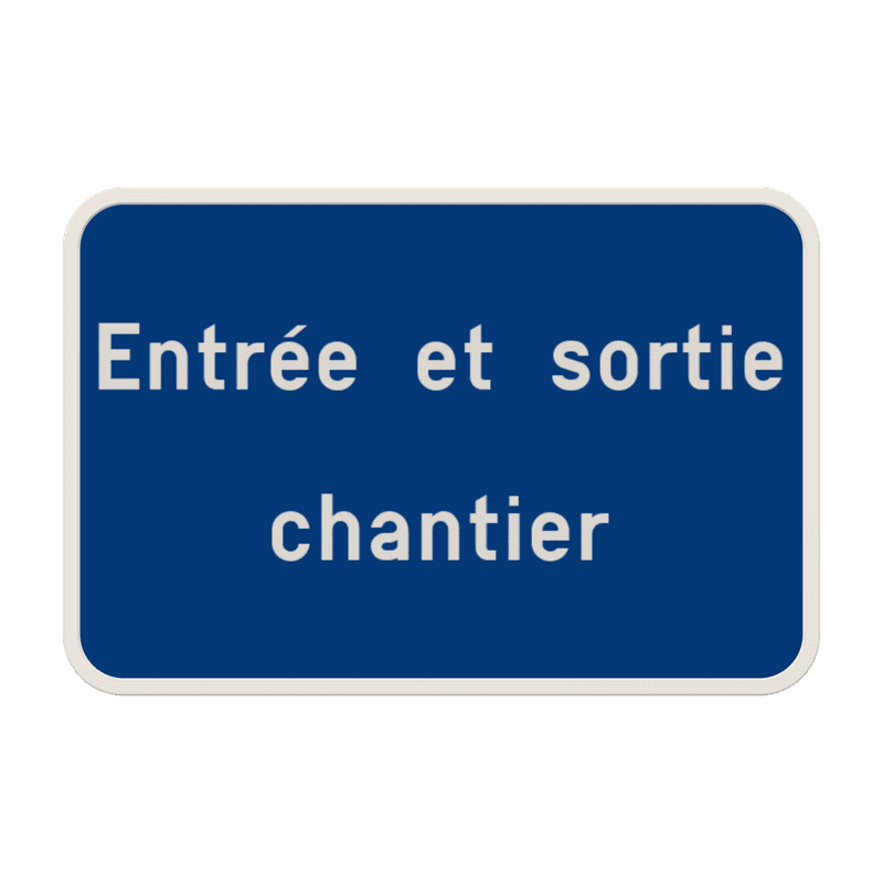 Panneau texte personnalisé - paysage bleu/blanc