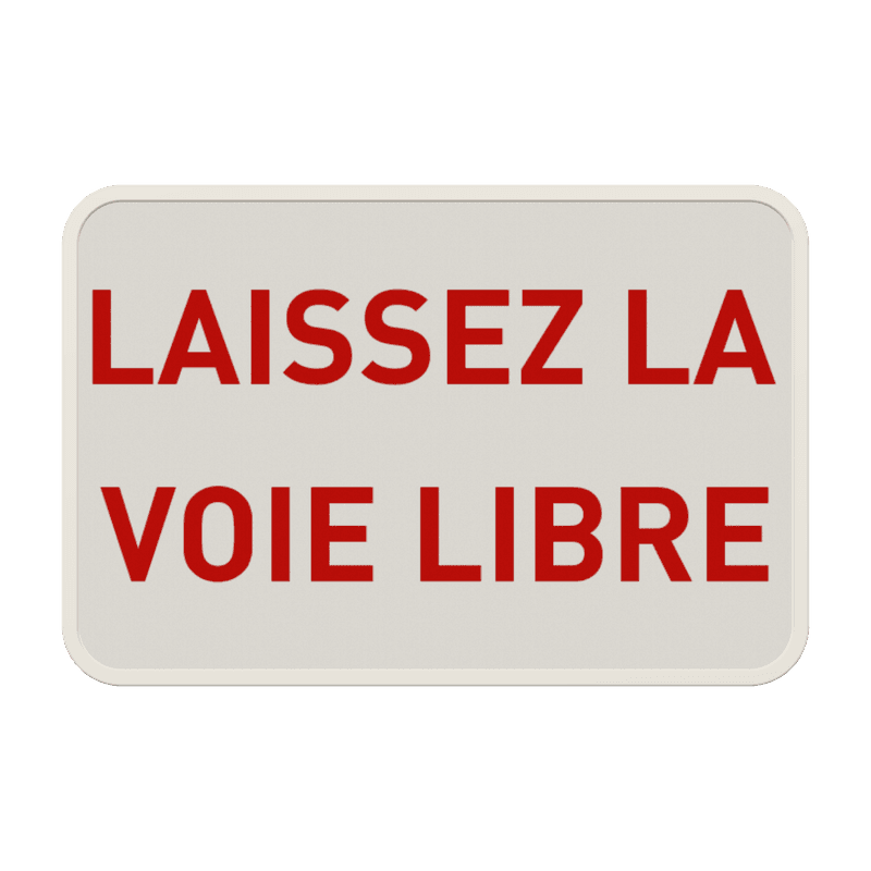Panneau texte personnalisé - rouge/blanc paysage
