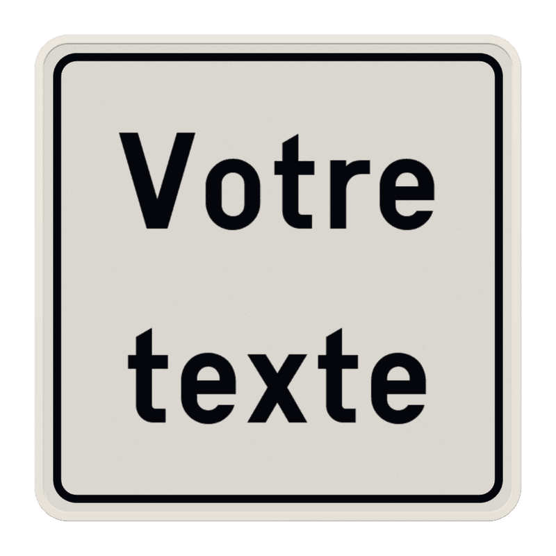 Panneau de texte 1:1 Carré Personnalisable