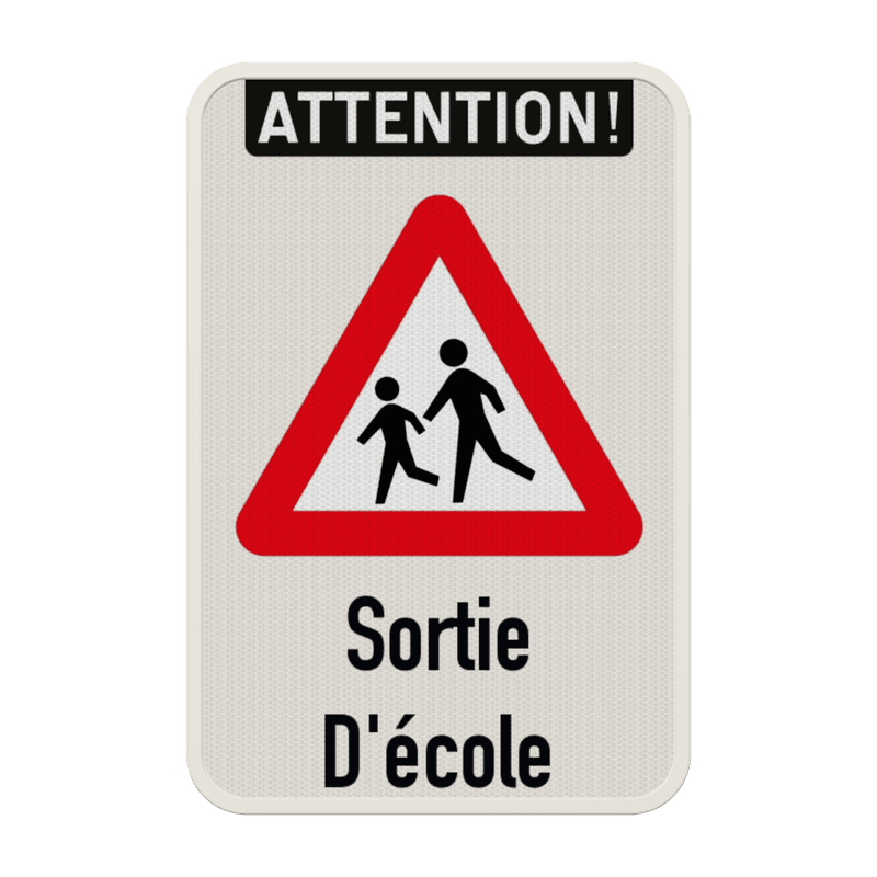 Panneau de signalisation - A23 - Sortie d'école