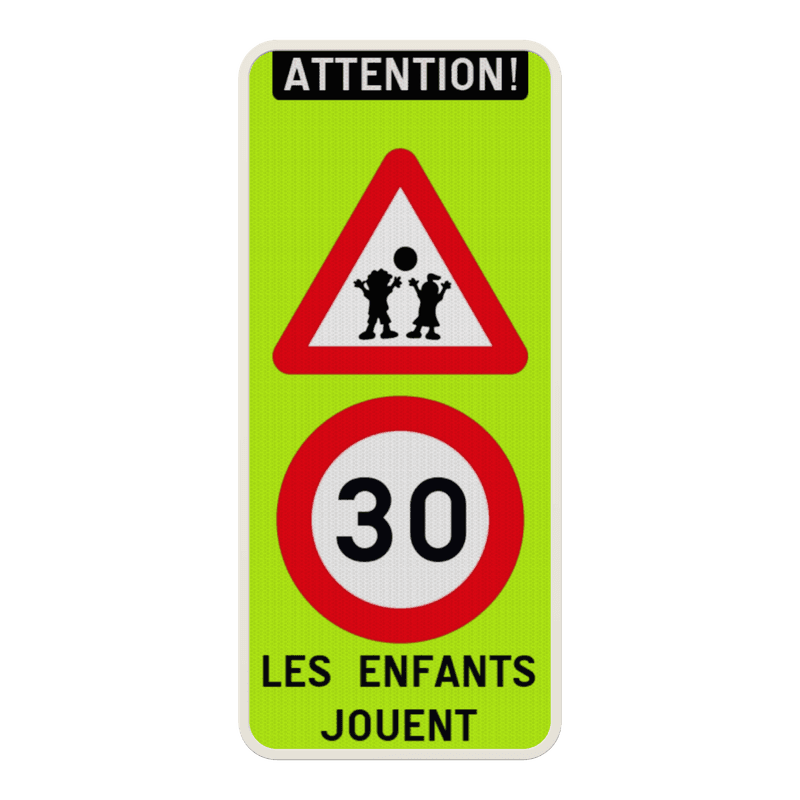 Panneau de signalisation 4:9 - Attention ! Les enfants jouent