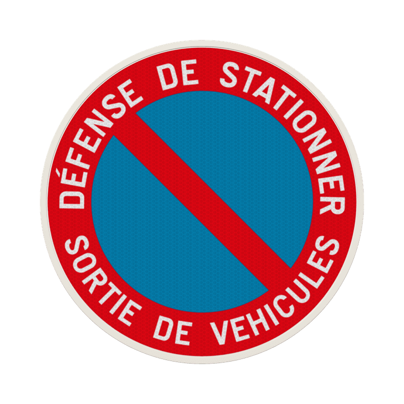 Panneau stationnement interdit – Sortie de véhicules