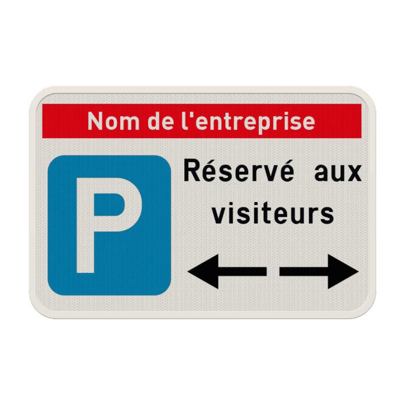 Panneau de stationnement - Texte personnalisé- Flèche