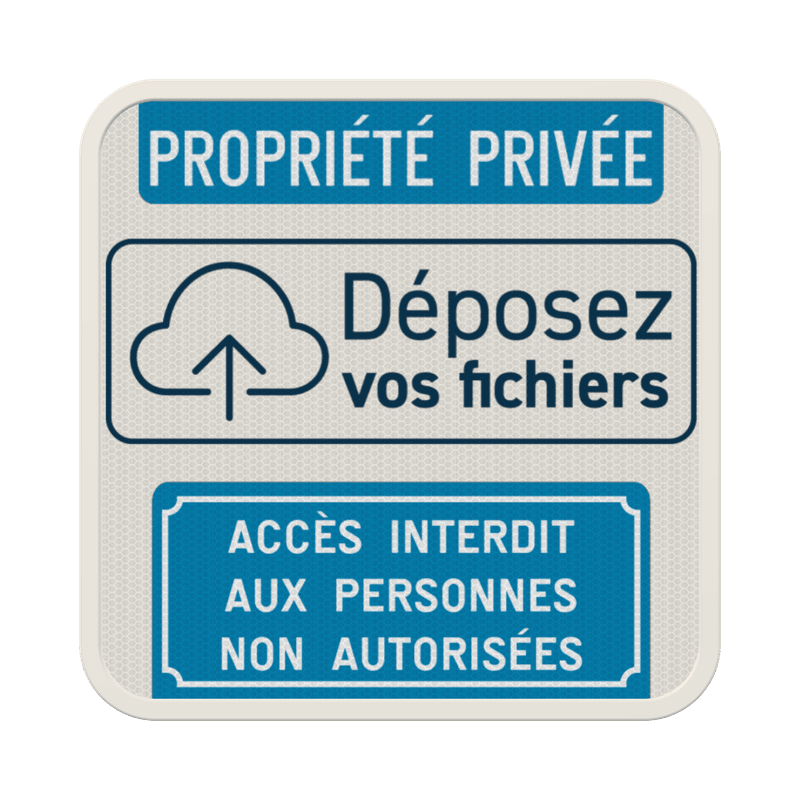 Panneau d'interdiction - Propriété privée - Logo personnalisé - Accès inetrdit