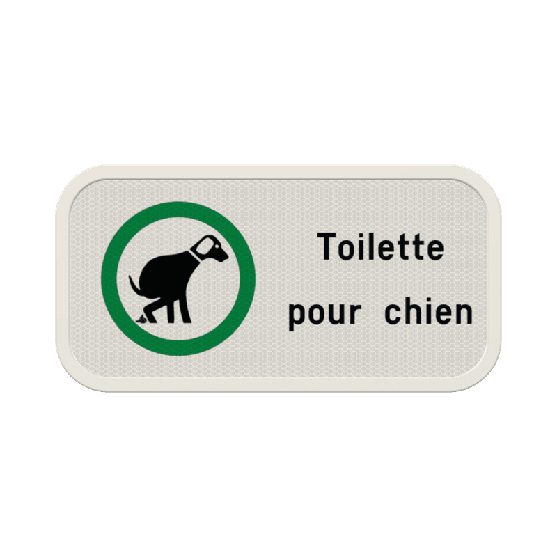 Panneau d'information - Toilettes pour chiens