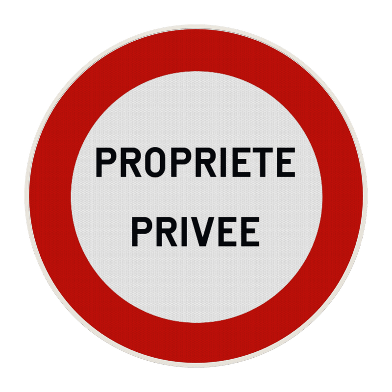 Panneau de signalisation - C3 - Propriété privée