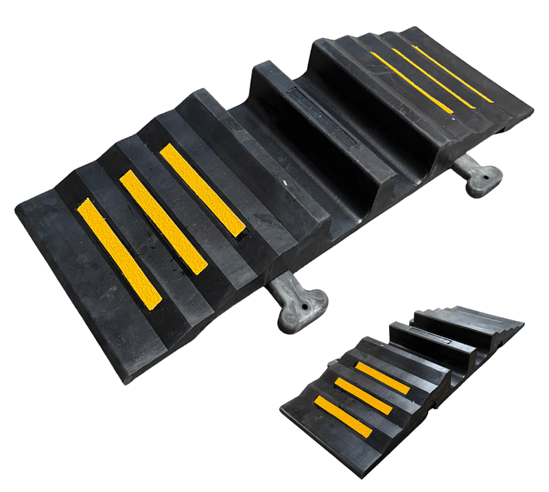 Pont passe-tuyaux en caoutchouc 2 canaux – 850 x 300 x 85 mm