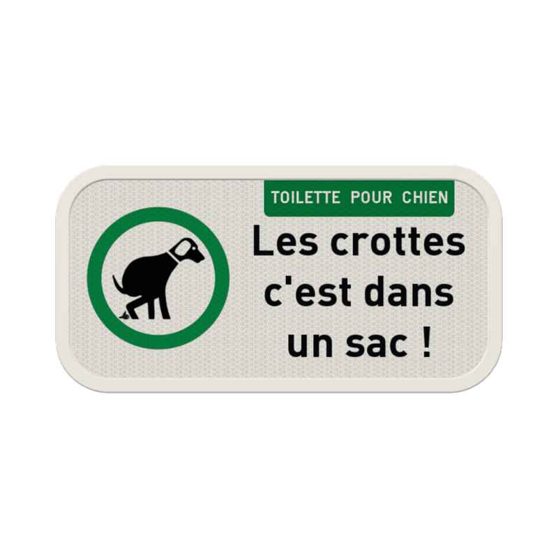 Panneau Toilettes pour chiens avec texte personnalisable