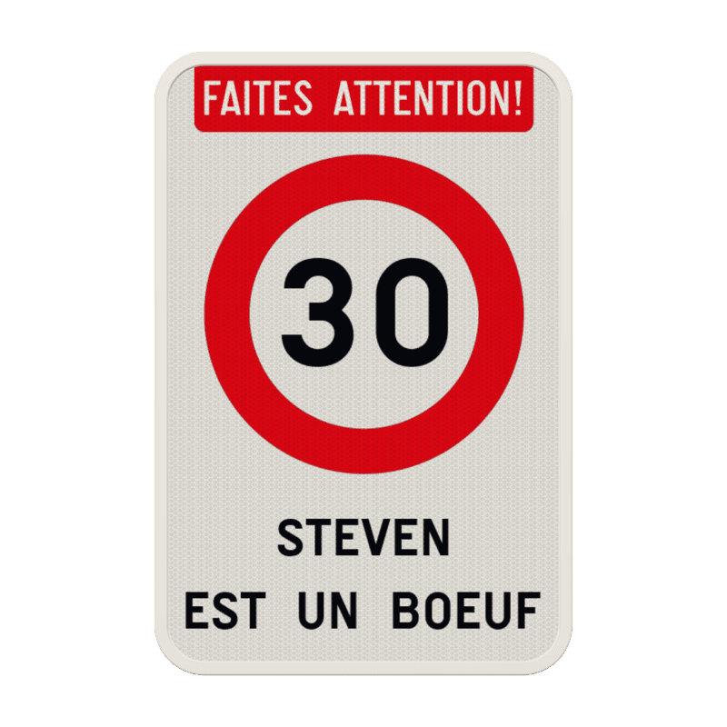 Panneau de Signalisation Personnalisé – Anniversaire