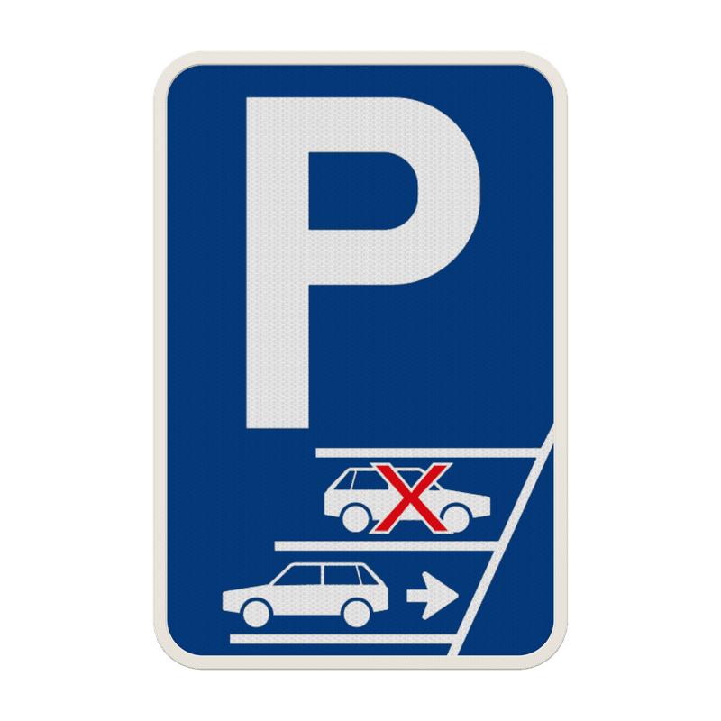 Panneau de stationnement - Stationnement uniquement en marche arrière