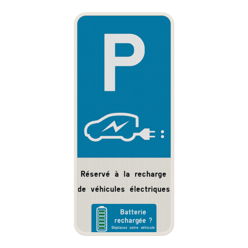 Panneau de stationnement - Borne de rechargement voiture électrique personnalisable