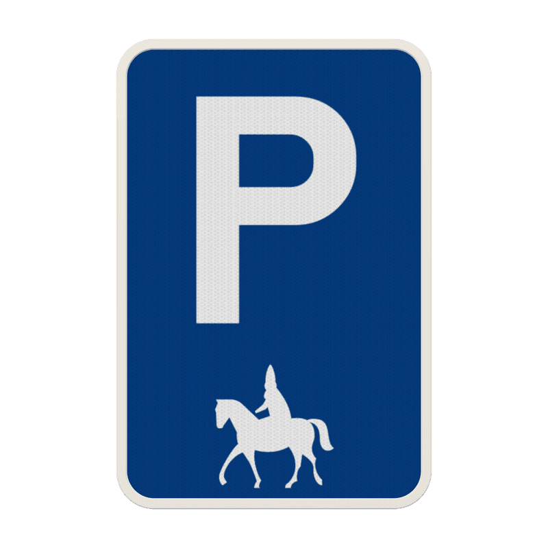 Panneau de stationnement - Réservé à Saint-Nicolas