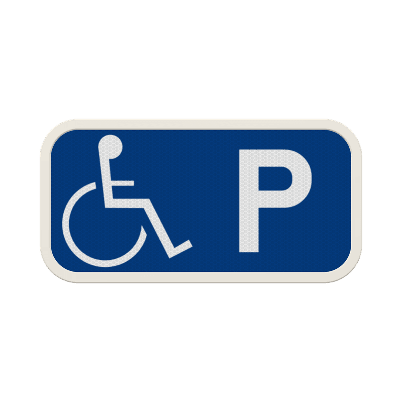 Panneau parking PMR 400x200 mm - place réservée aux personnes handicapées