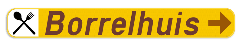 Verkeersbord SB250 F37 -Wegwijzer naar hotels, campings, restaurant - rechts + picto