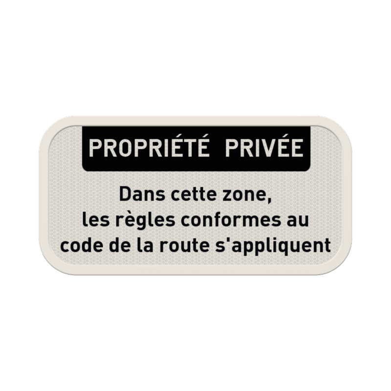 Panneau propriété privée personnalisable – accès réglementé