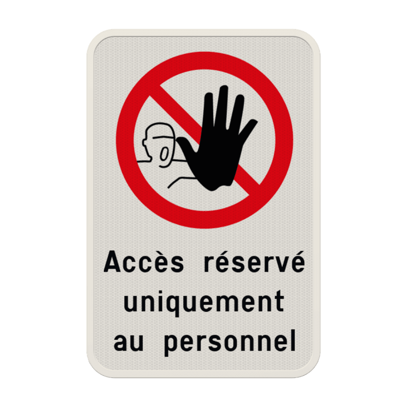 Panneau accès réservé personnalisable avec pictogramme