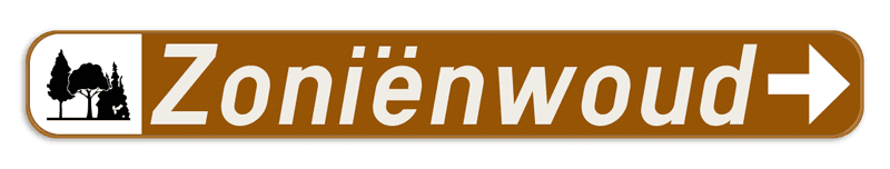 Verkeersbord SB250 F34c1 -Aanduiding naar een toeristische bestemming - rechts + picto