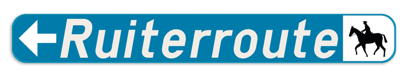 Verkeersbord SB250 F34b1 -Aanbevolen reisweg voor bepaalde weggebruikers - links + picto