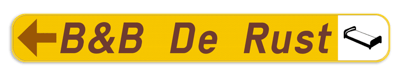 Verkeersbord SB250 F37 -Wegwijzer naar hotels, campings, restaurant - links + picto