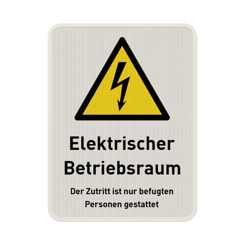 Schild Elektrischer Betriebsraum - reflektierend