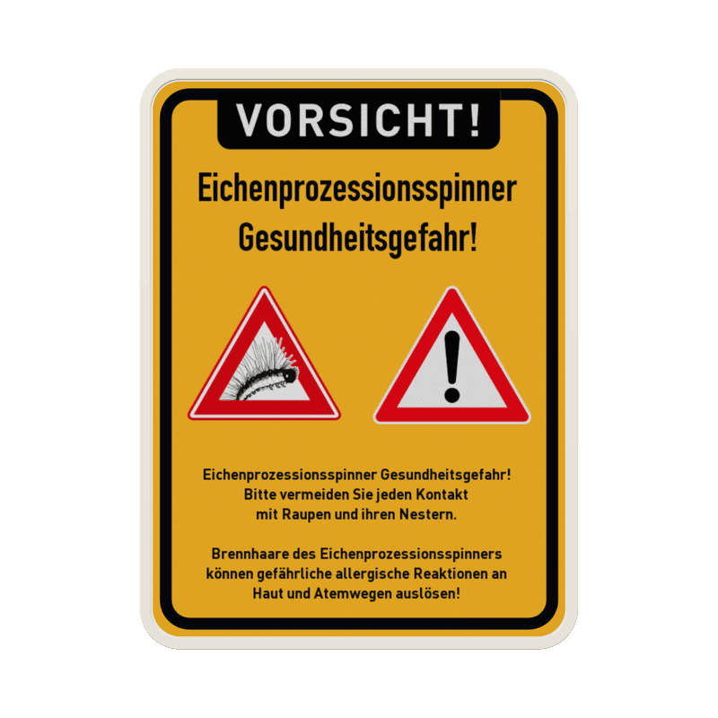 Warnschild Eichenprozessionsspinner, Gesundheitsgefahr - reflektierend