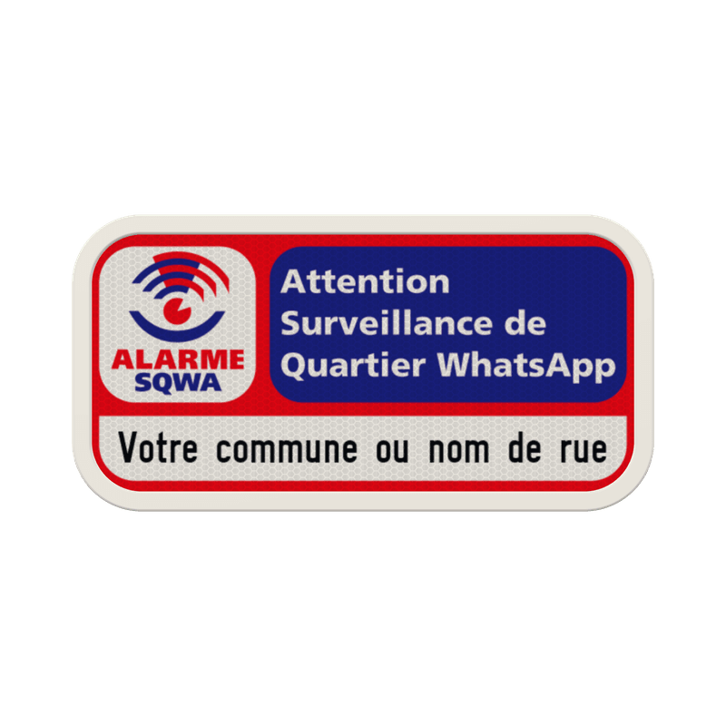 Panneau additionnel SQWA 2x1 - Texte personnalisé