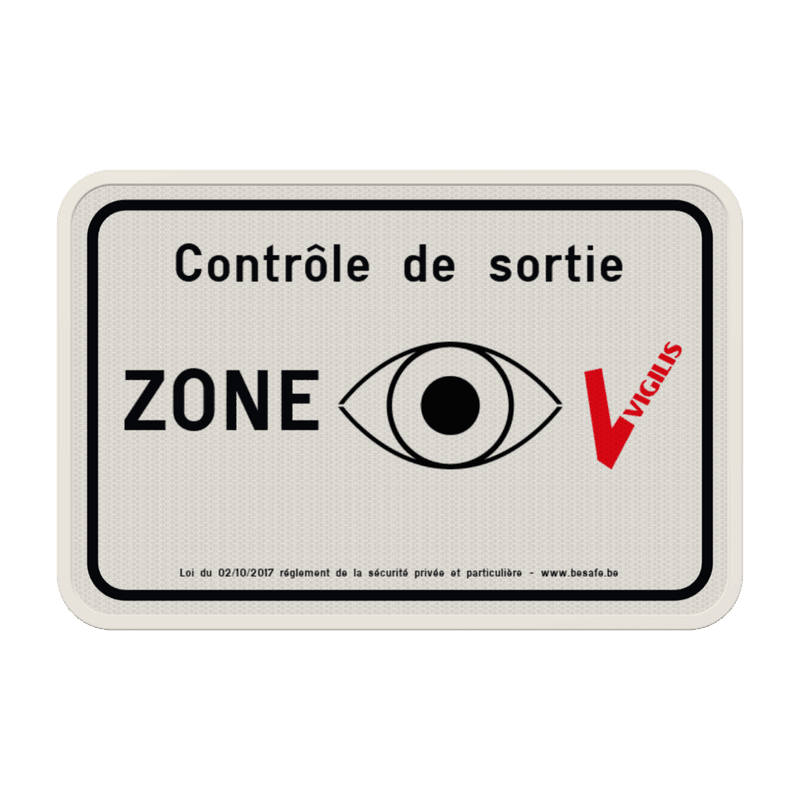 Panneau VIGILIS – Contrôle de sortie – Aluminium réfléchissant CE​