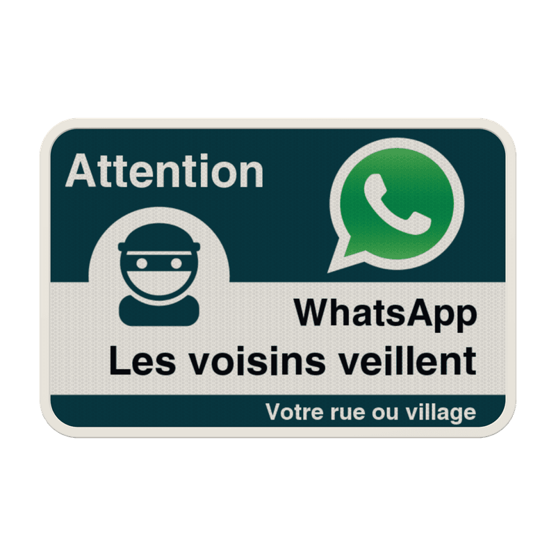 Panneau WhatsApp - Nom de rue