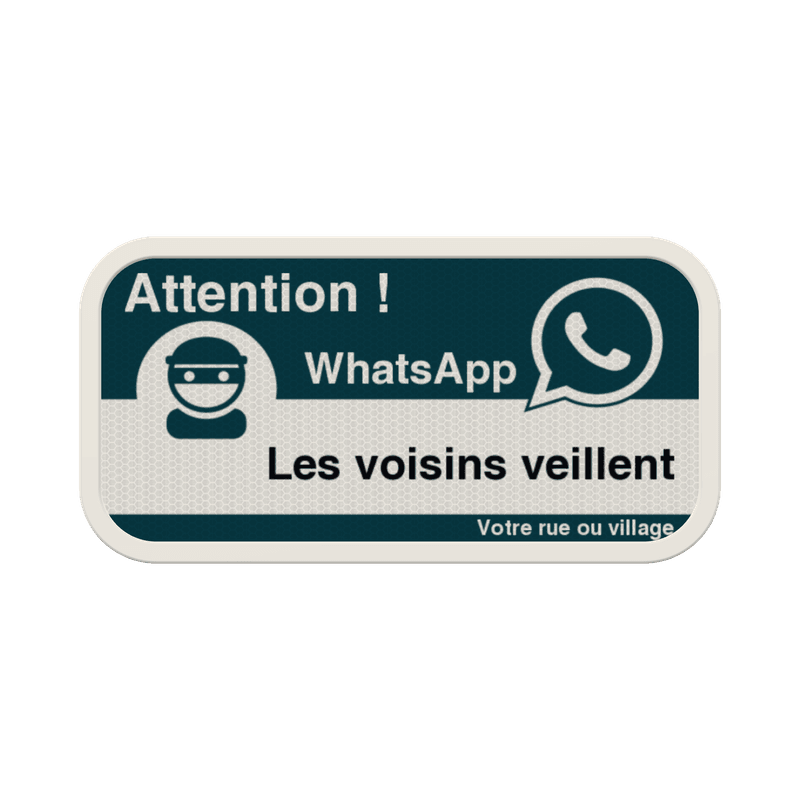 Panneau additionnel WhatsApp - Nom de rue