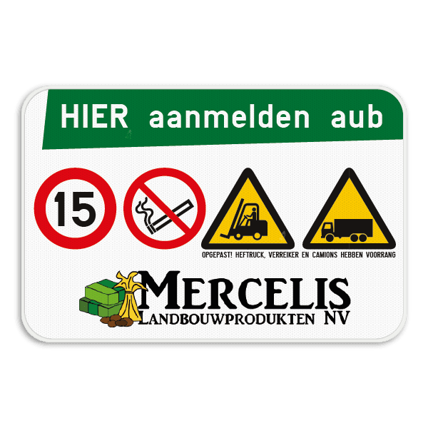 Informatiebord full-colour opdruk eigen ontwerp