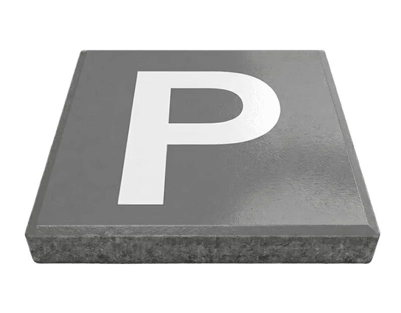 Stoeptegel parkeerplaats (TS-ST_PP) - 30x30cm met facetrand