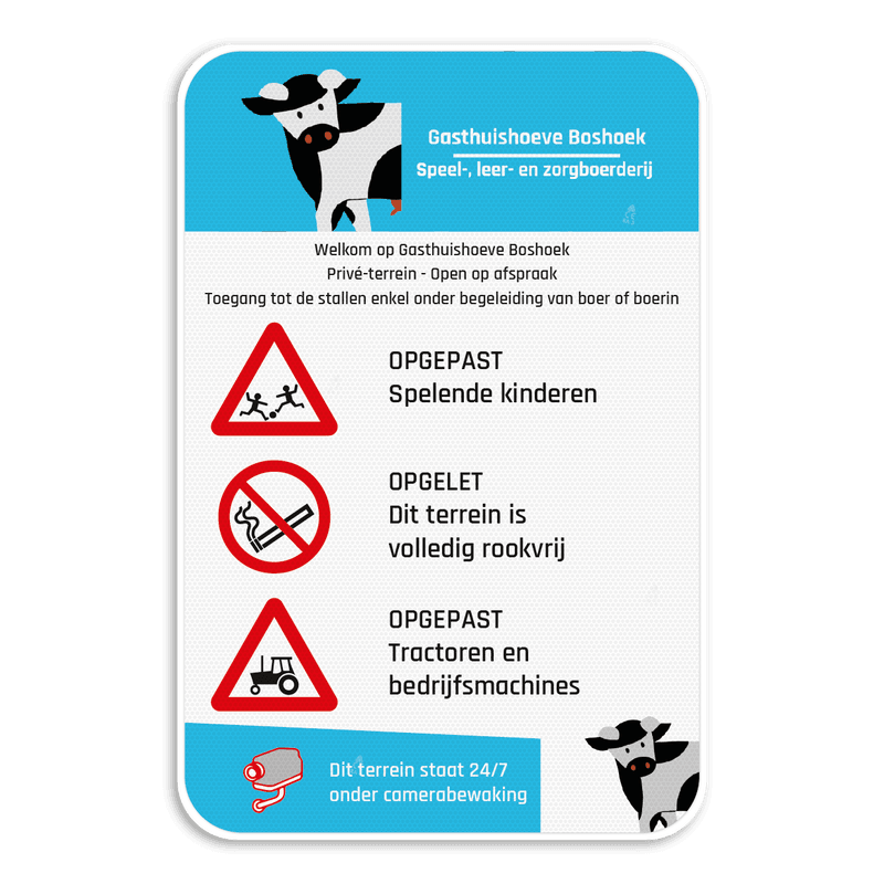 Informatiebord full-colour opdruk eigen ontwerp
