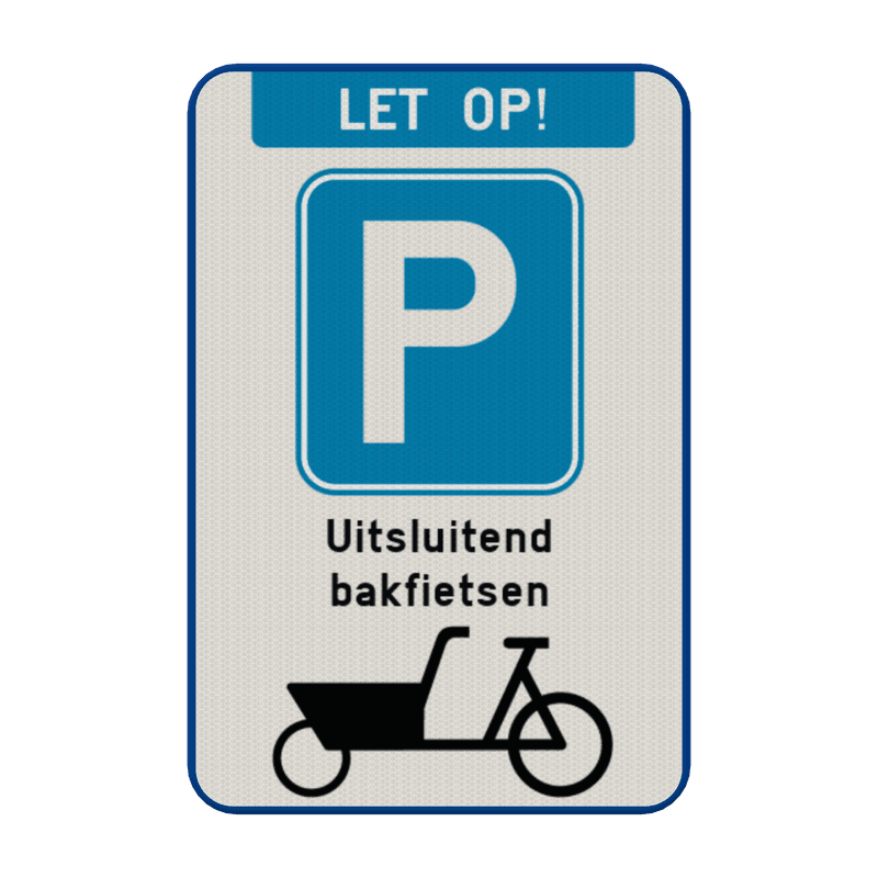 Parkeerbord - Uitsluitend bakfietsen