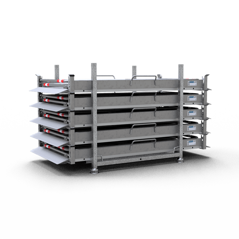 Loopbrug aluminium met leuningen, afmeting 1000x2300mm - set 5 stuks incl. opslagbok