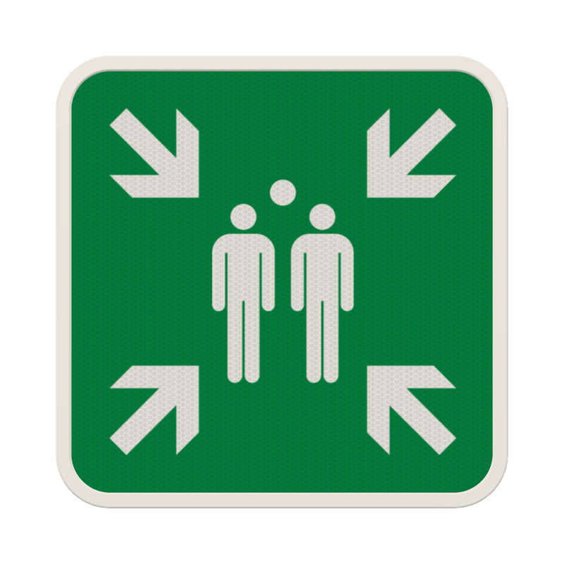 Panneau de sécurité E007 - Point de Rassemblement