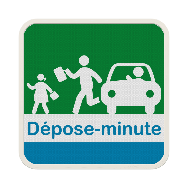 Panneau zone dépose-minute – Arrêt rapide autorisé