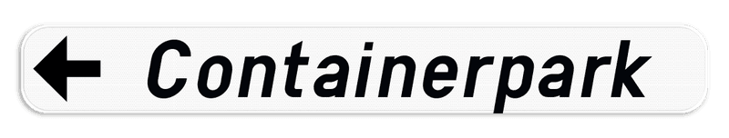Verkeersbord SB250 F34a - Openbare inrichting - links