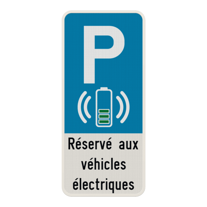 Panneau de parking pour véhicules électriques personnalisable - avec pictogramme