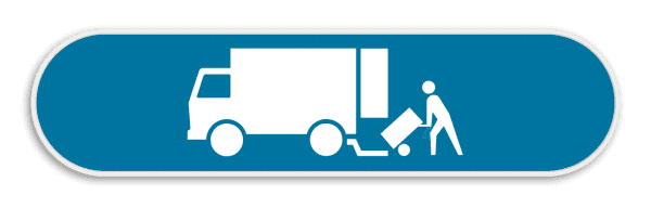Parkeerbord met picto Enkel laden en lossen - Klein formaat