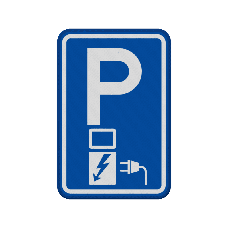 Verkeersbord laadpaal RVV E08o oplaadpunt - reflecterend